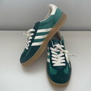 Adidas Teal and White Classic Sneakers